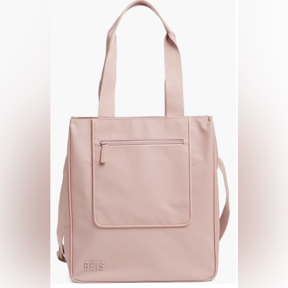 NWT BEIS Atlas Pink North to South Tote